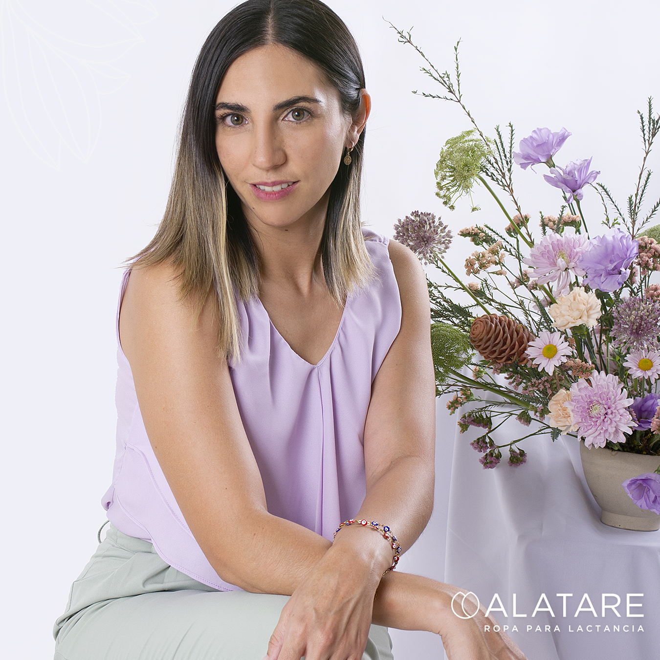 Blusa de lactancia formal casual Jazmine LILA
