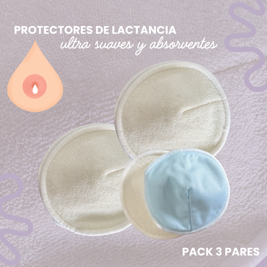 Kit de Protectores de Lactancia Reutilizables 3 Pares – Ultra Suaves, Lavables y Ecológicos